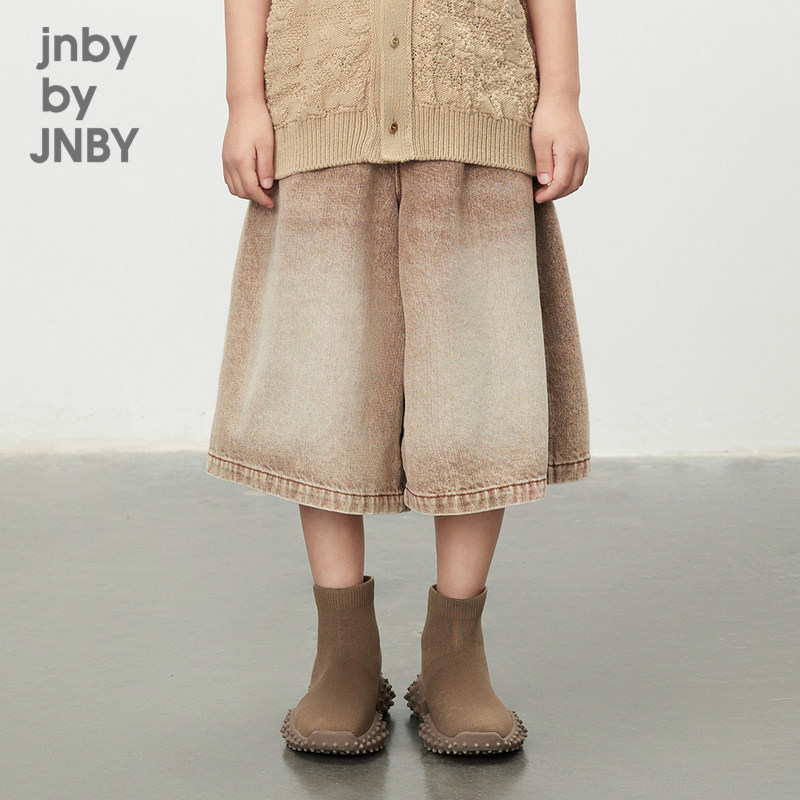 江南布衣童装牛仔短裤喇叭裤休闲宽松夏男女童儿童jnbybyjnb