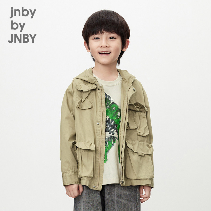 江南布衣童装长袖纯棉夹克外套多口袋休闲春男女童儿童jnbybyjnby图片