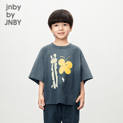 江南布衣童装圆领T恤原创手绘休闲宽松夏男女童儿童jnbybyjnby