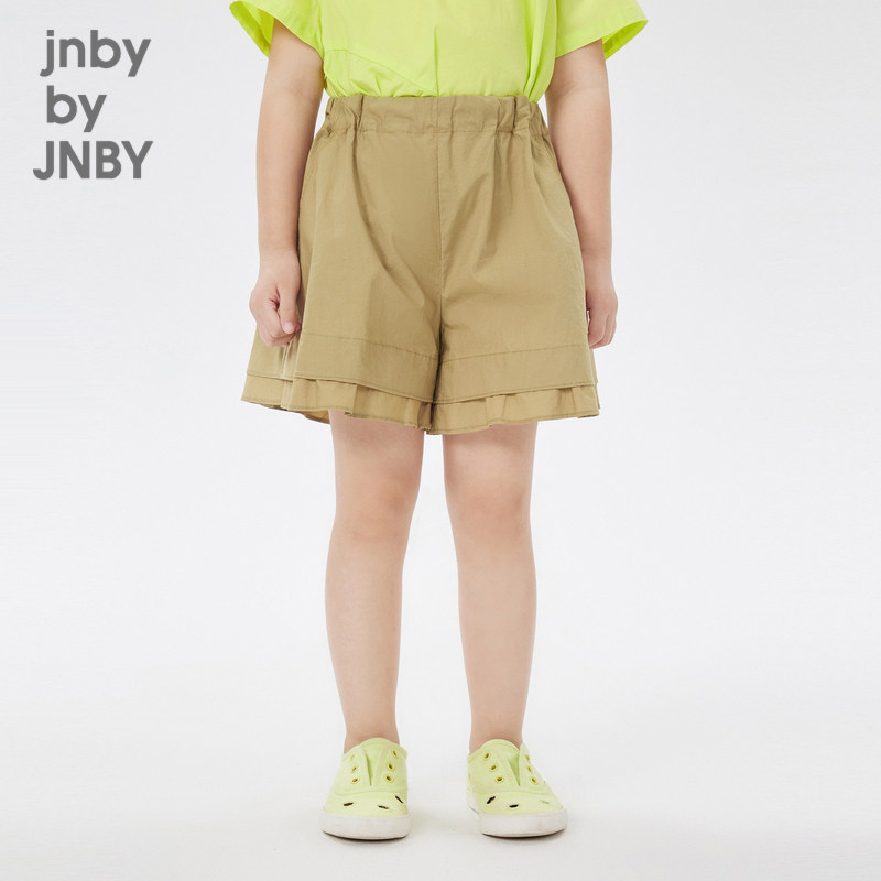 江南布衣童装春夏双层荷叶边喇叭短裤可爱薄款女童儿童jnbybyj