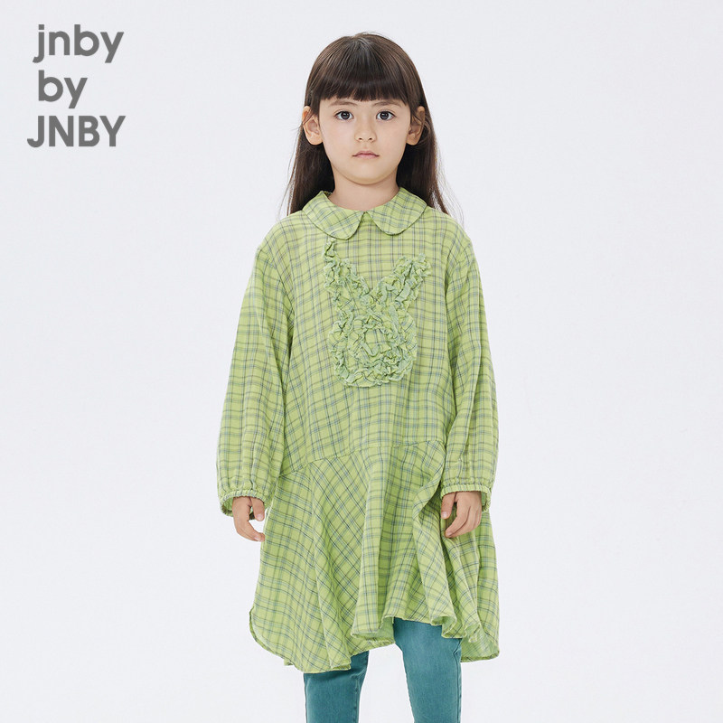 江南布衣童装连衣裙长袖格纹娃娃领荷叶边可爱女童儿童jnbybyjnby,童装/婴儿装/亲子装,连衣裙,淘宝优惠券,粉丝福利购,淘宝优惠卷