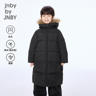 新款江南布衣童装长款羽绒服A型保暖25冬男女童jnbybyjnby