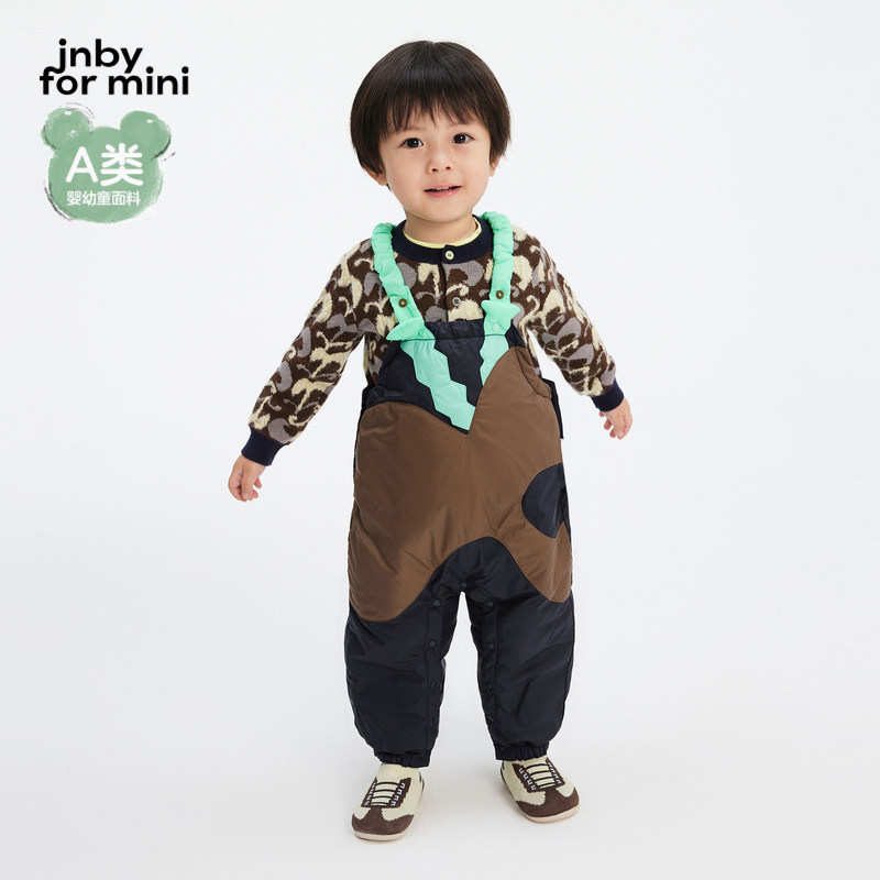 江南布衣婴童棉裤背带裤原创撞色拼接休闲冬男女童婴儿jnbybyj