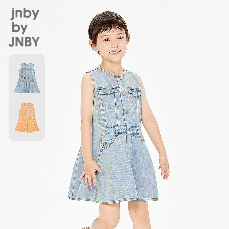 新款江南布衣童装牛仔无袖连衣裙26春女童jnbybyjnby1Q3G11190