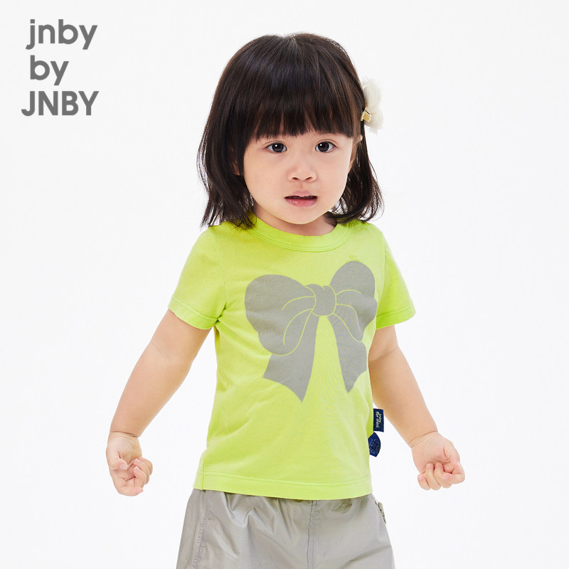 [江南布衣婴童]春夏T恤短袖舒适男女童婴儿蝴蝶结印花jnbyby