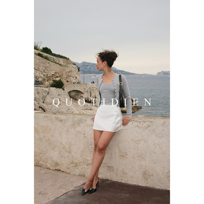 法式桑蚕丝夏季亲肤凉感A字短裙