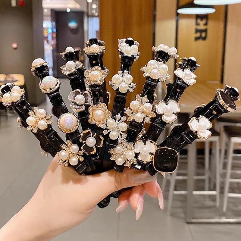 刘海碎发珍珠水钻网红2025年新款