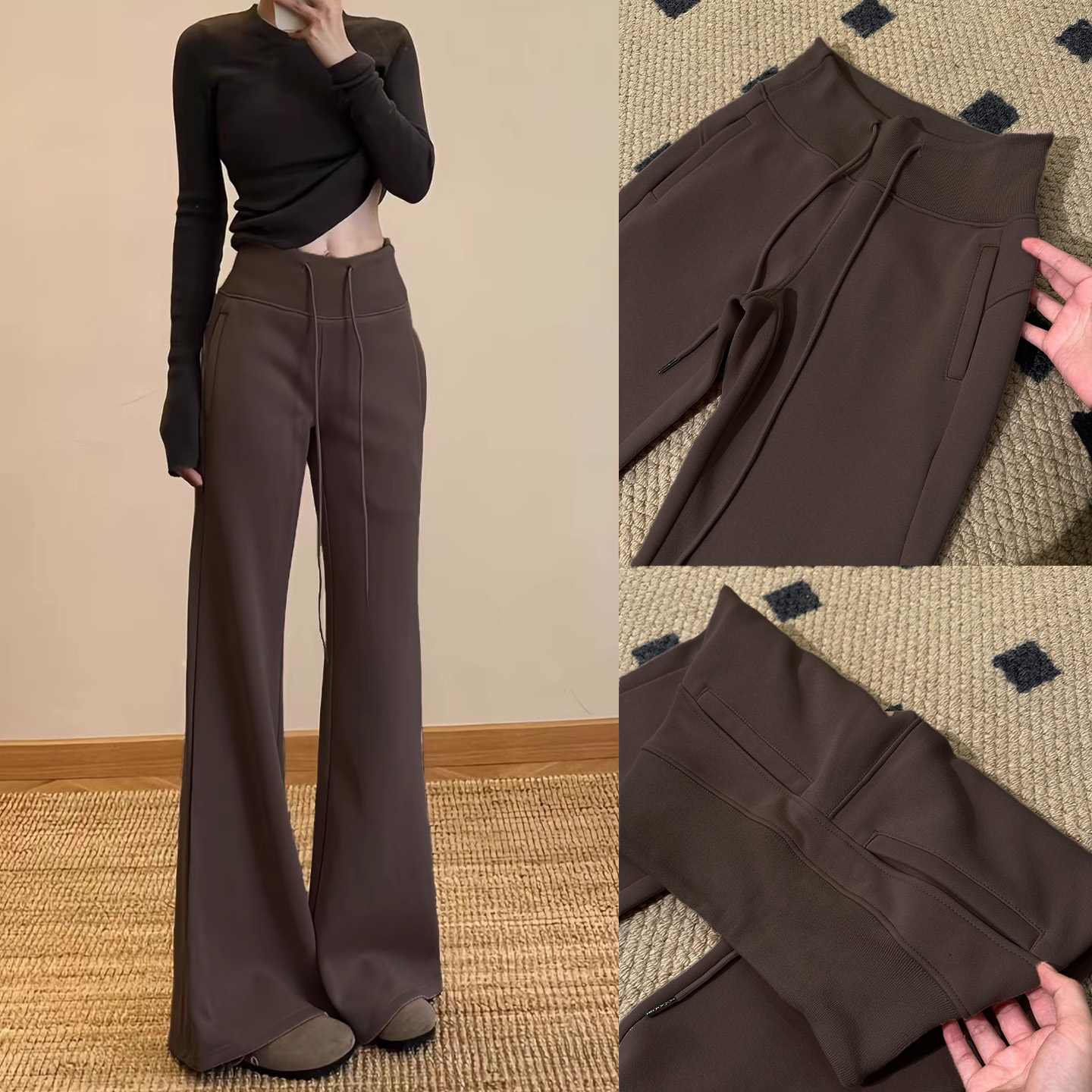 美拉德lu微喇卫裤女秋季2