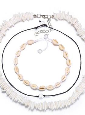 ins necklace women shell necklace 简约珍珠颈炼女项炼网红