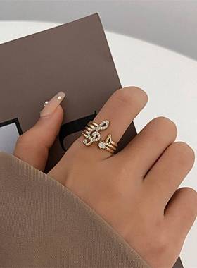 Fashion Inlaid zircon musical symbols Ring grace Jewelry戒指
