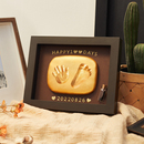 满月手脚印新生婴儿纪念品周岁礼物百天手印相框宝宝手足印泥胎毛