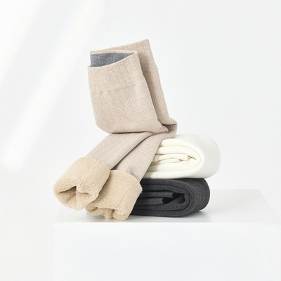 儿童秋冬加绒加厚羊羔绒打底袜