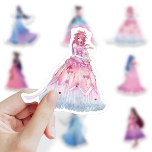 106张叶罗丽卡通仙子贴纸精灵光莹手账桌面周边笔记本装饰贴画