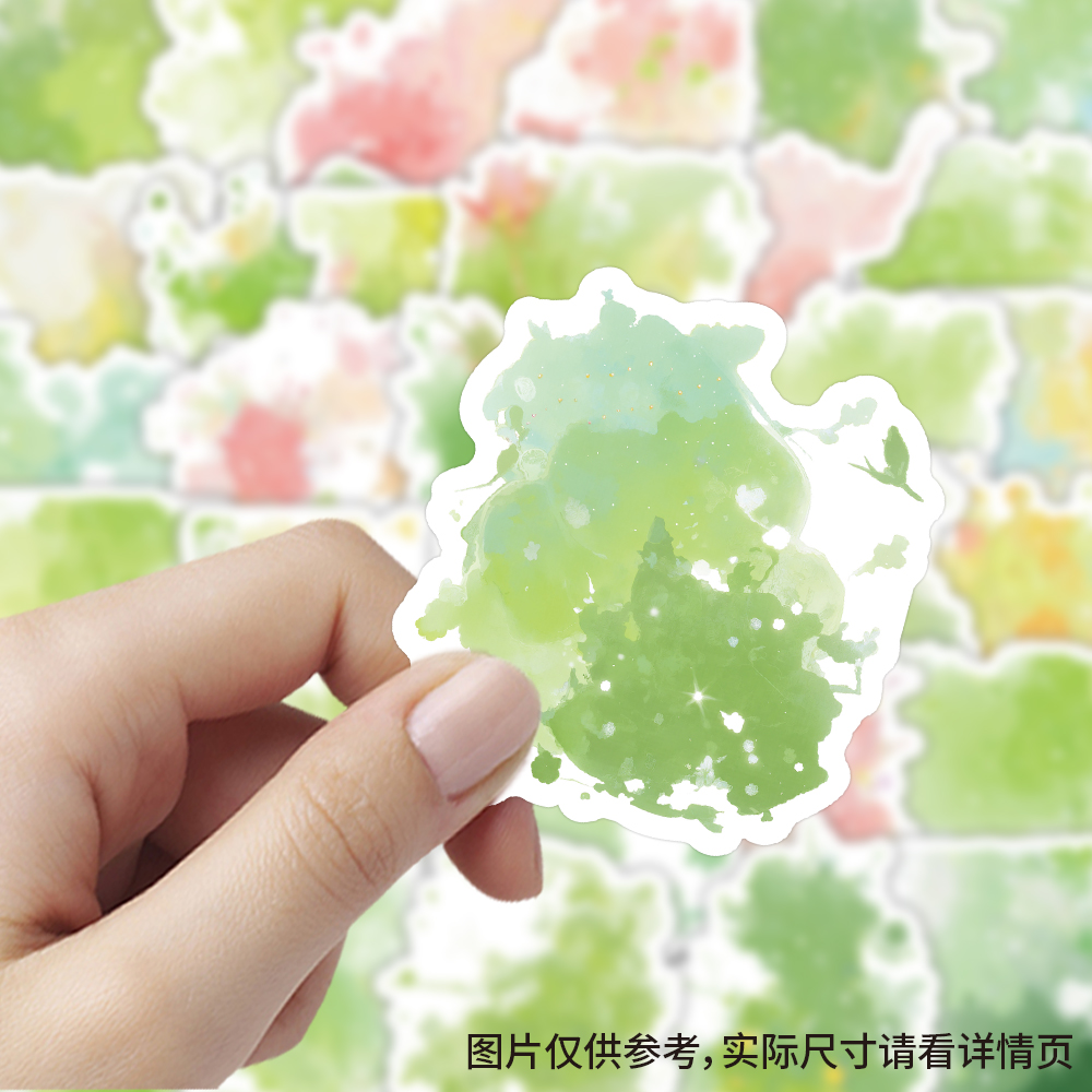 160张梦幻水彩贴纸卡通趣味