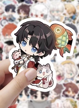 223张镭塔Q版贴纸可爱周边大眼蛙A款B款手账装饰标签防水行李箱贴