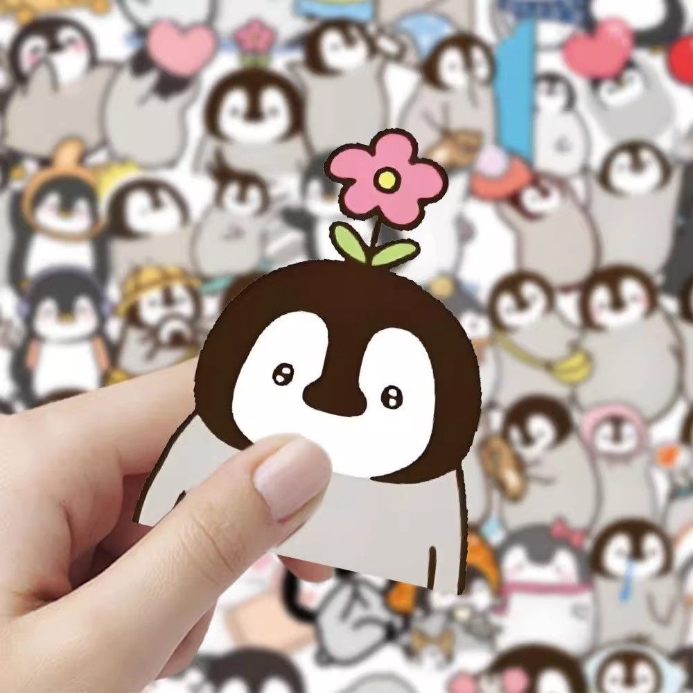 呆萌小企鹅贴纸卡通可爱儿童