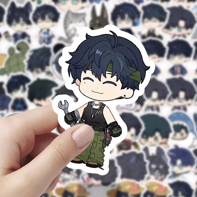 60张光与夜之恋萧逸贴纸可爱Q版创意DIY装饰手机手稿桌面防水贴画