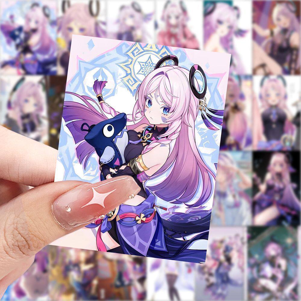 126贴原神新款高颜值美女茜特菈莉贴纸卡通美少女贴画装饰手机di