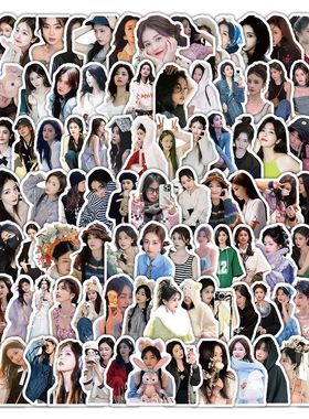 100张不重复白鹿新款高颜值人气贴纸DIY明星周边手机装饰贴画防水