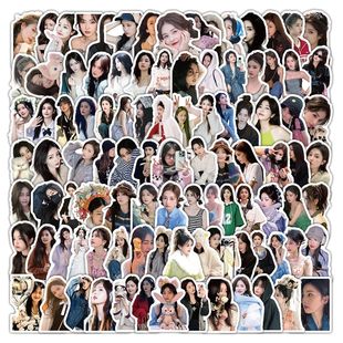高颜值人气贴纸DIY明星周边手机装 100张不重复白鹿新款 饰贴画防水