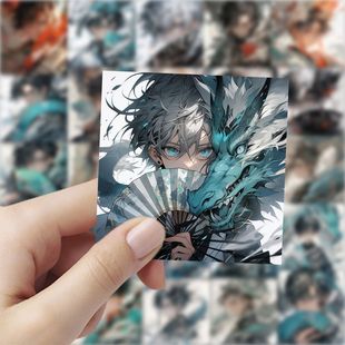 饰diy手机壳贴画 118贴龙与少年绘画贴纸高颜值ins风手账手机壳装