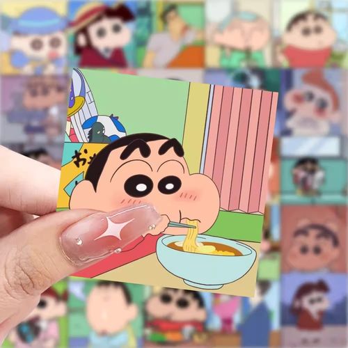 118张蜡笔小新睡觉头像可爱贴纸表情ins沙雕搞笑装饰标签防水贴画