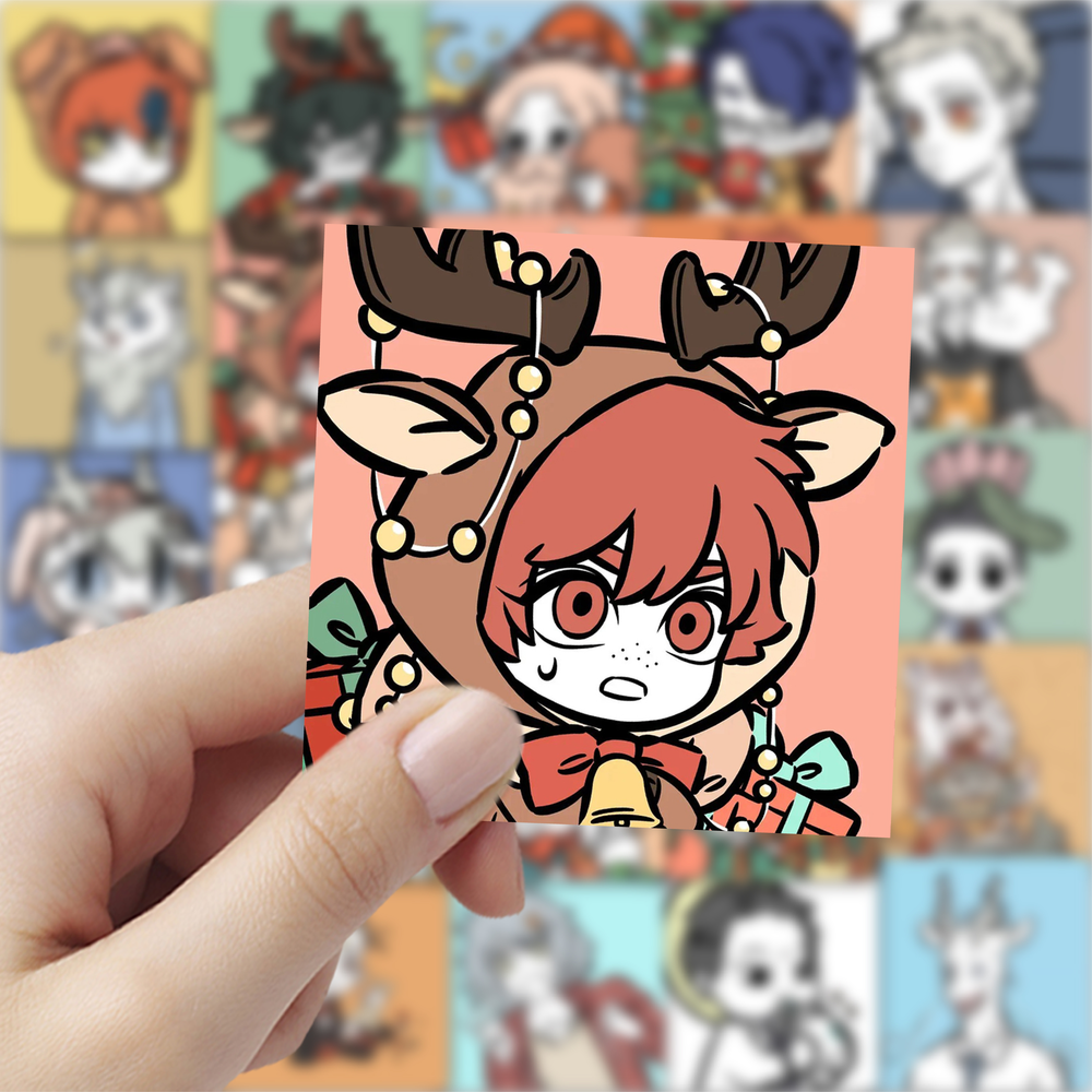 59张非人哉贴纸高颜值卡通可爱搞笑装饰手机壳笔记本电脑防水贴画