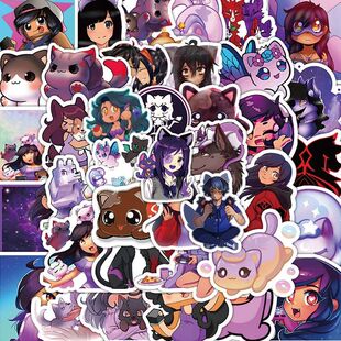 118张阿芙茂贴纸卡通可爱Aphmau我的世界游戏人物手账diy装饰贴画
