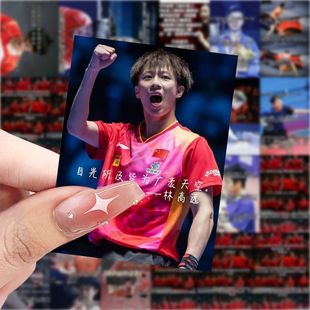 124张国乒全员励志语录作文素材系列贴纸樊振东莎头diy防水贴画