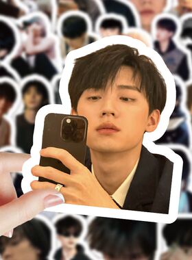 204张周翊然贴纸大头贴ins风高颜值爆款装饰电脑桌面DIY防水贴画