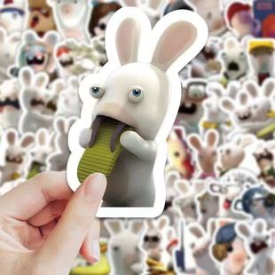 200贴疯狂 饰手账贴画 兔子表情贴纸卡通可爱搞笑周边手机防水装