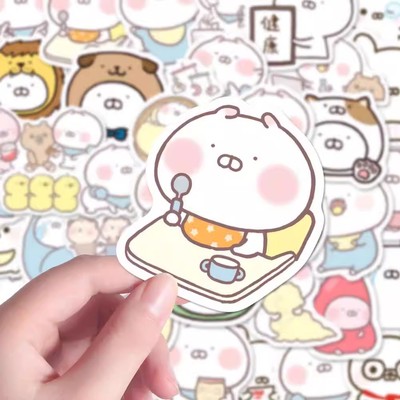 134张兔丸卡通可爱防水贴纸
