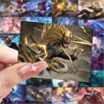 63张王者荣耀皮肤贴纸游戏周边装饰手机壳笔记本电脑防水贴画diy