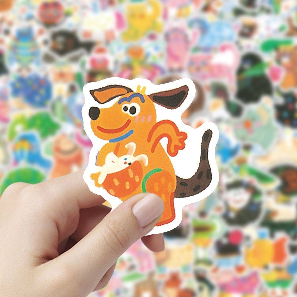 200贴卡通新款彩绘动物儿童可爱贴纸装饰diy趣味手账防水自粘贴画,文具电教/文化用品/商务用品,贴纸/立体贴纸,淘宝优惠券,粉丝福利购,淘宝优惠卷