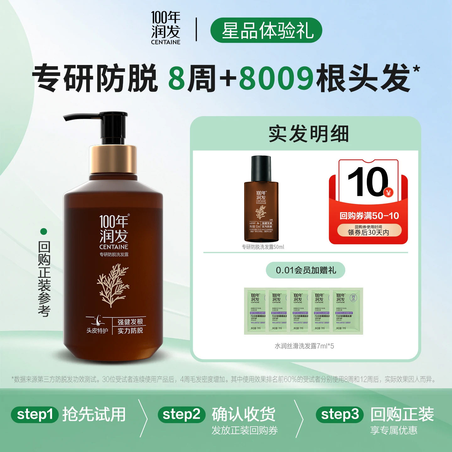100年润发专研防脱洗发露图片
