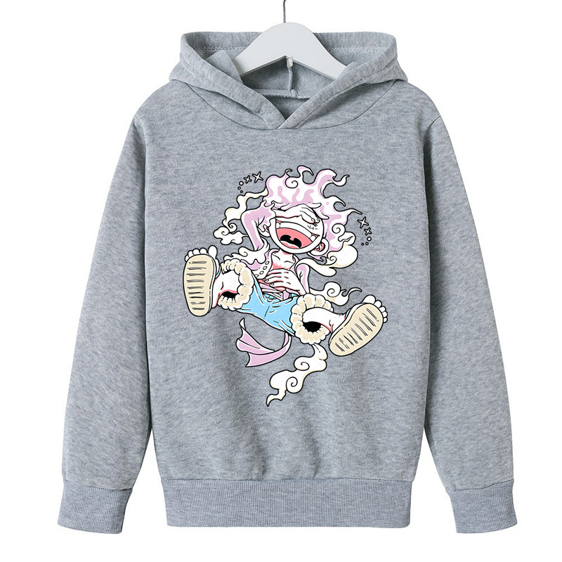 动漫儿童加绒连帽卫衣