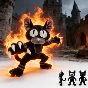 the forest森林99夜黑猫毛绒玩具玩偶公仔 nights 热销新品