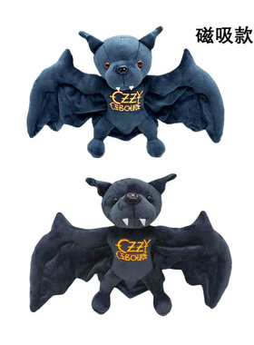 新品Ozzy Osbourne  Plush  奥兹奥斯本磁吸蝙蝠毛绒玩偶公仔