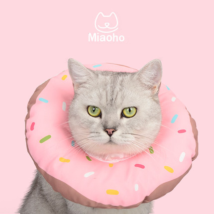 Miaoho原创正版宠物猫狗绝育防抓防水甜甜圈软伊丽莎白圈 基础版