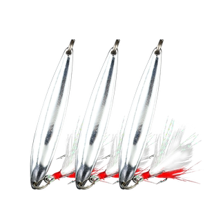 勺型柳叶路亚假饵金属亮片远投飘落7-20克1包3只翘嘴鲈鱼鳜鱼鲶鱼