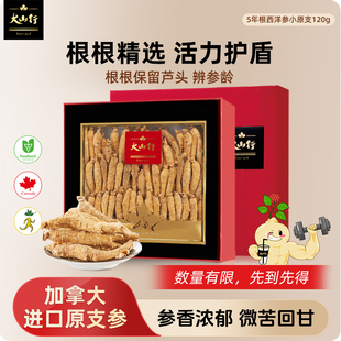 【主播秒杀】大山行进口加拿大西洋参原支120g礼盒送长辈走亲戚
