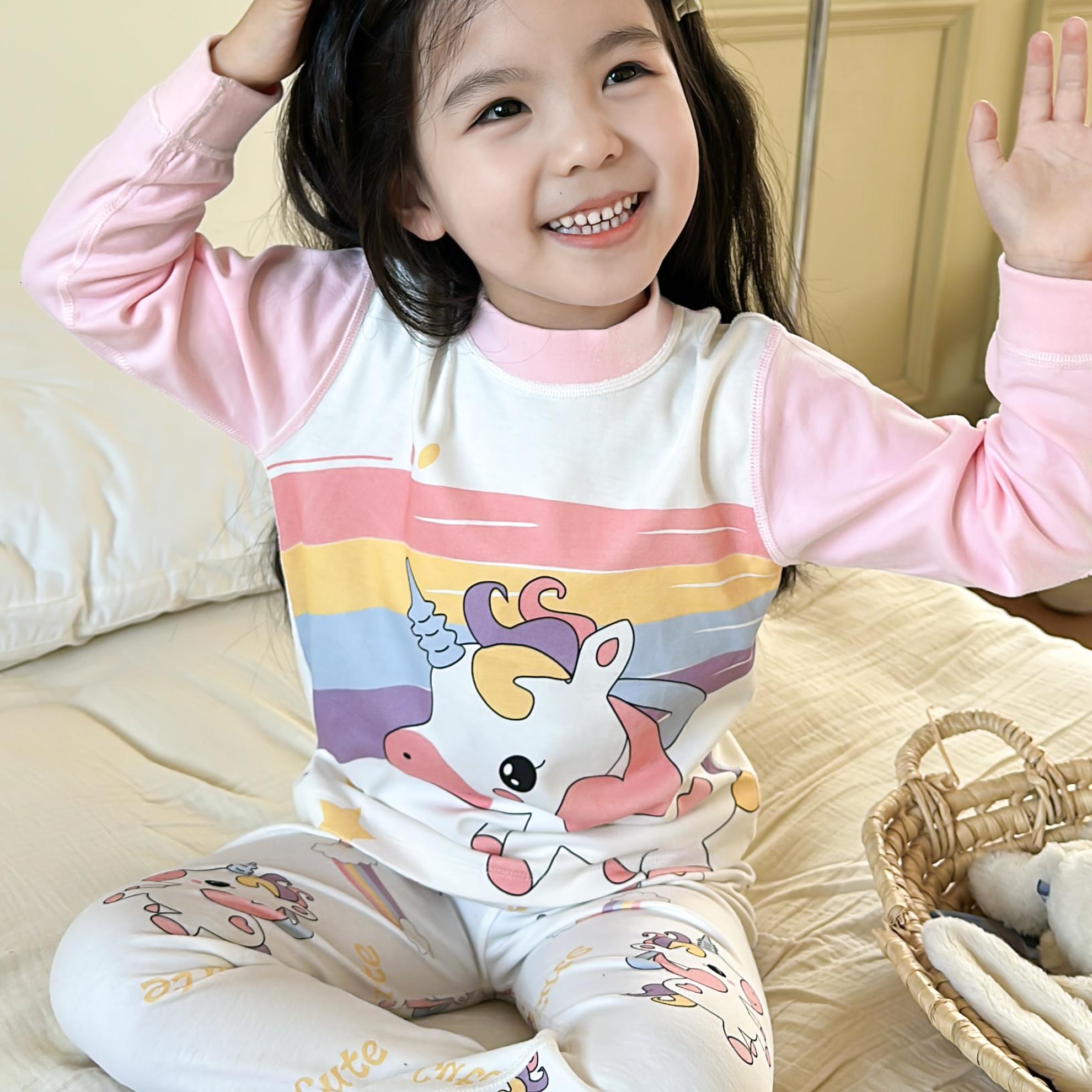 小文熊儿童内衣秋衣秋裤套装