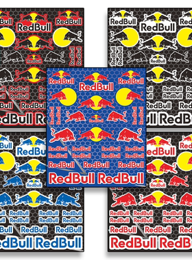 红牛贴纸头盔装饰个性反光贴防水摩托车赞助商车贴自行车改装贴花