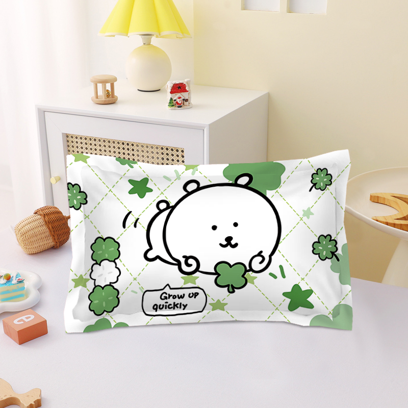 A类自嘲熊全棉枕套学生宿舍纯棉单双人枕头套48*74cm印花可定制