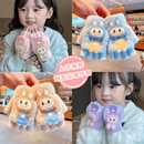 儿童手套拉布布新款 防寒保暖男童宝宝手指套 卡通小女孩五指套冬季