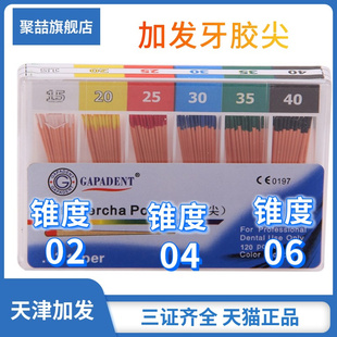 牙科材料牙胶尖天津加发牙胶尖02 04 06锥度牙胶尖混装口腔牙胶尖