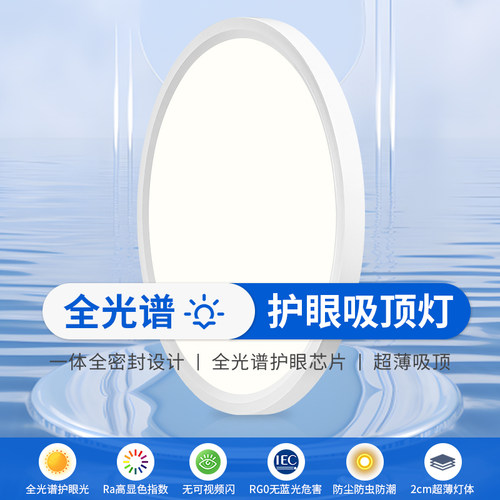 博韵LED简约客厅防近视吸顶灯