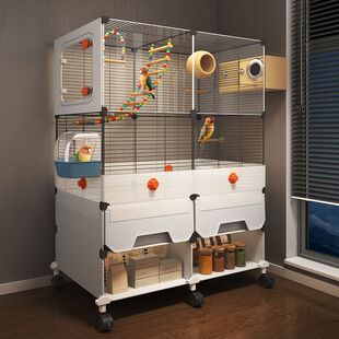 鸟笼子大号家用新型防溅豪华别墅虎皮玄凤专用小太阳牡丹鹦鹉笼子