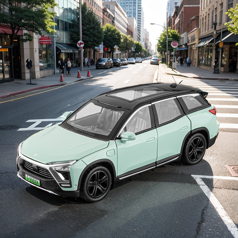 嘉业车模1:32蔚来ES8六开门声光回力合金车模型新能源轿车摆件