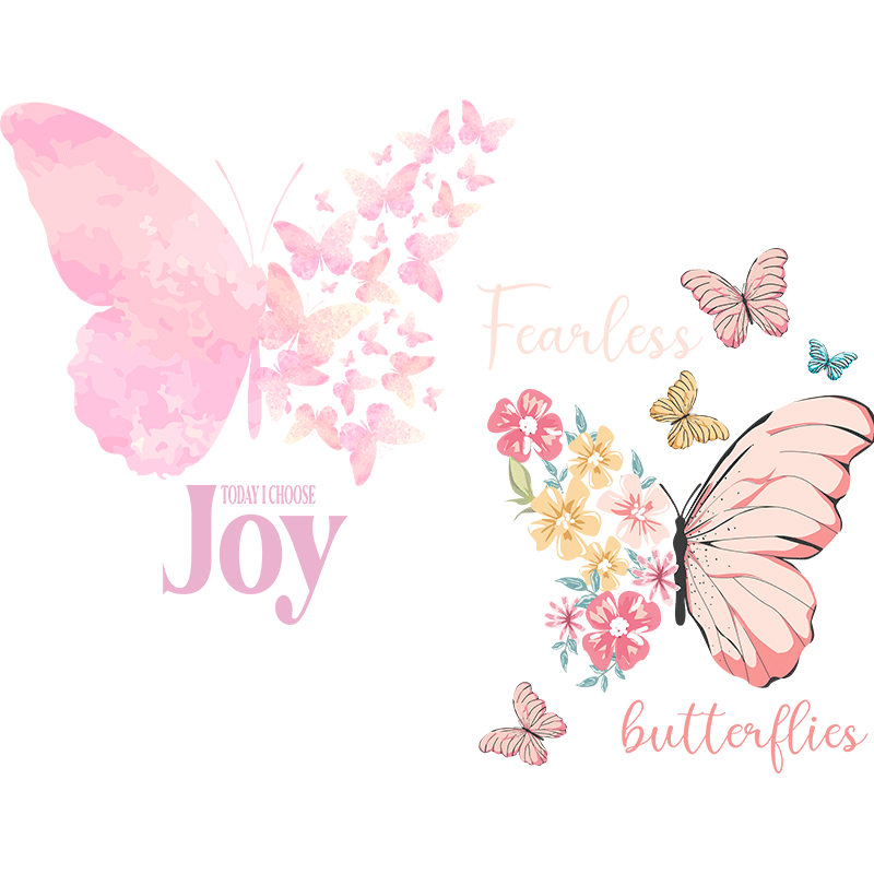 创意可爱彩色蝴蝶贴纸ins风玻璃橱窗静电贴画网红店铺装饰门贴